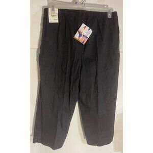 JMS Women's Capri Pants Size 3XL 22W 24W Black Gray Abstract Yoga Activewear